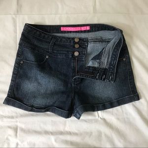 Tinseltown High-Waisted Shorts Blue